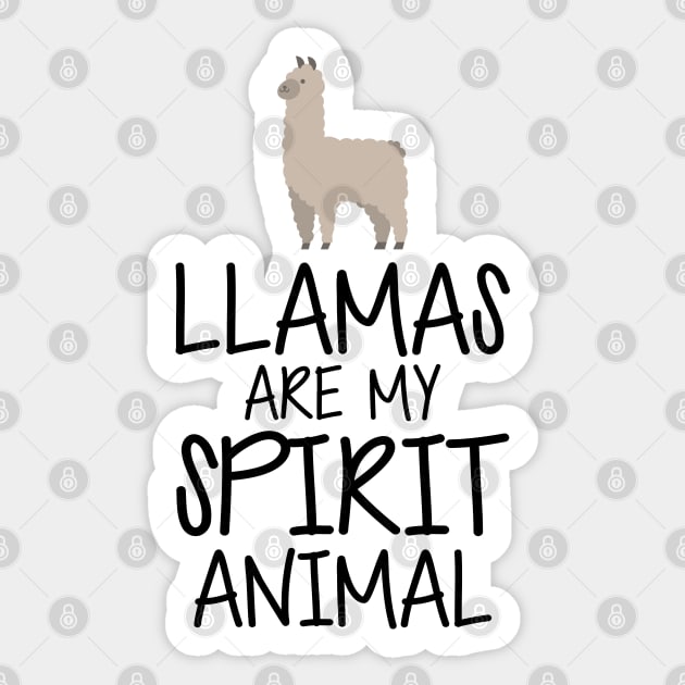 Llama - Llamas are my spirit animal Sticker by KC Happy Shop